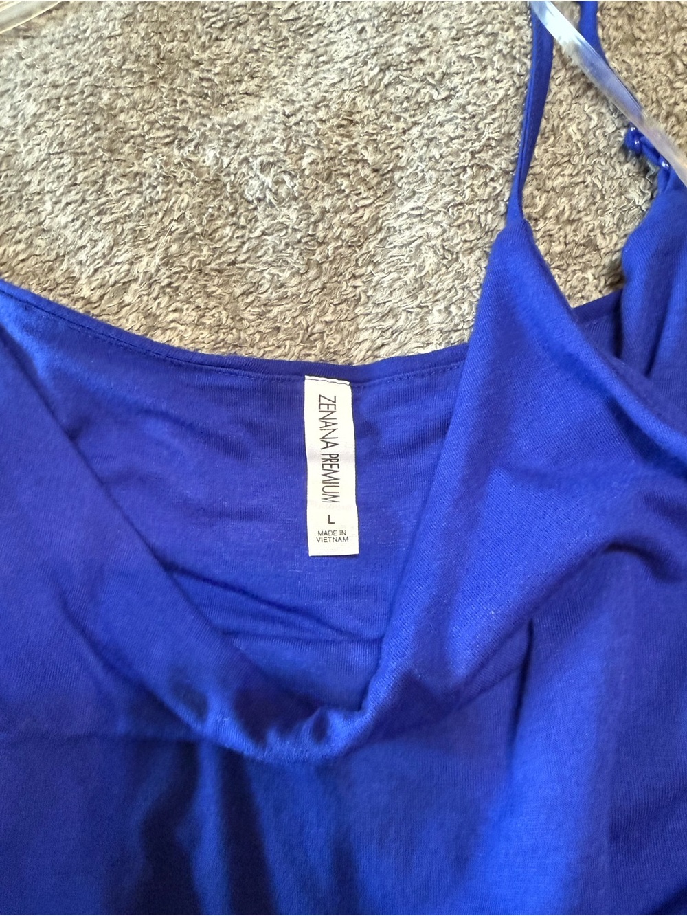 Zenana Outfitters Cobalt Blue Cowl Neck Midi Dress - Picture 3 of 3